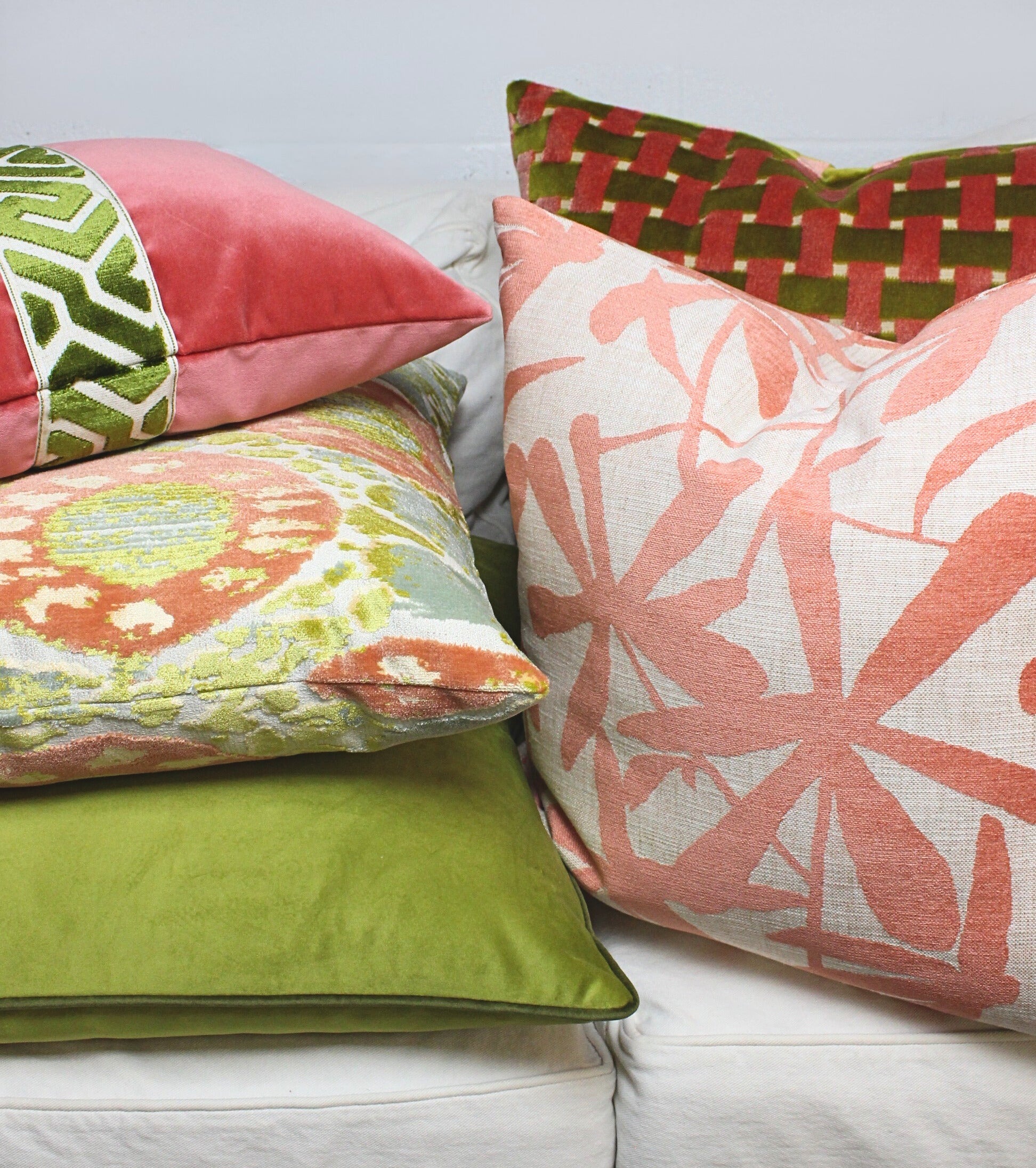 Piper Collection | Libby Light and Dark Green Contrasting Cording